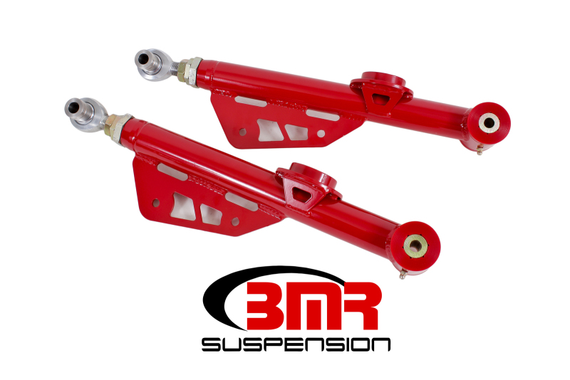 Ford Mustang Lower Control Arms - BMR Suspension - On-Car Adjustable, Polyurethane Rod End Combo - Red - `99-`04 Ford Mustang Lower Control Arms - BMR Suspension - On-Car Adjustable, Polyurethane Rod End Combo - Red - `99-`04